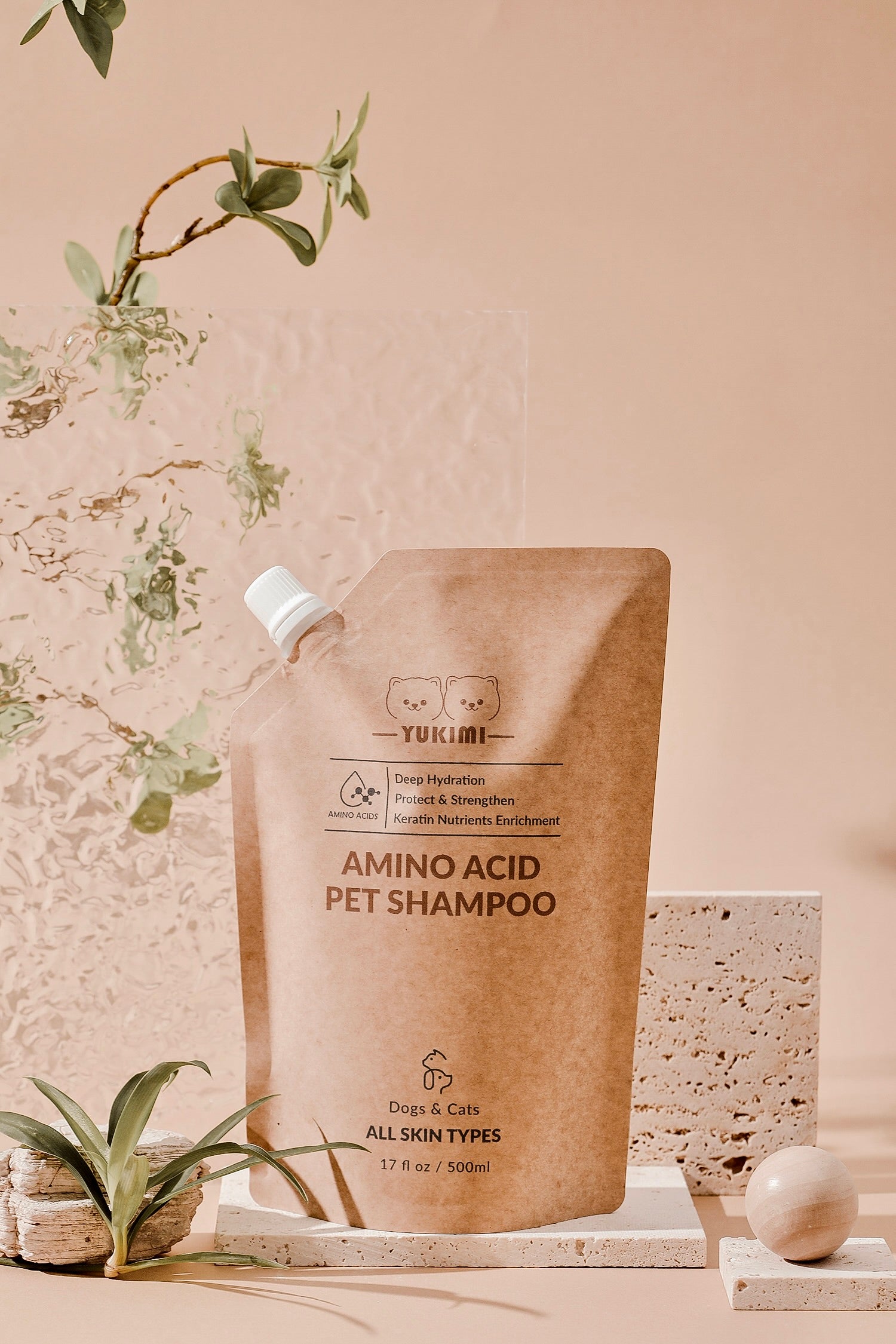 Amino Acid Pet Shampoo Refill Pouch (17 fl oz / 500 ml)